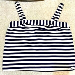 Striped Navy Blue and White Women's Top